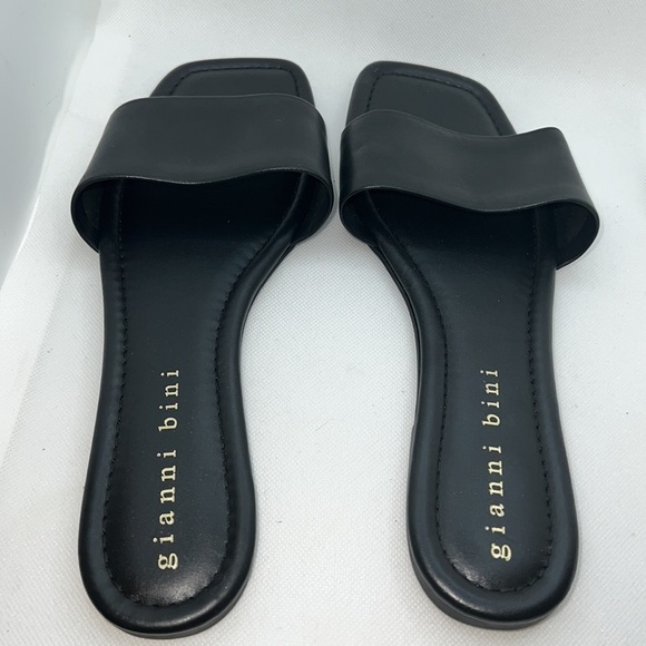 Gianni Bini slip on flat strap sandals Cobi black Sz 11 new - Picture 5 of 9
